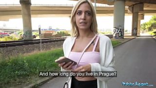 Spanish Blonde With Huge Tits Gets Fucked By Public Agent