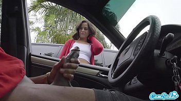 Shy Teen Spots My Massive Cock And Can’t Resist Giving A Sneaky Handjob In The Parking Lot