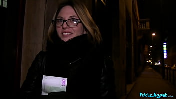 A Bespectacled French Bombshell Gets Shamelessly Railed On A Public Staircase