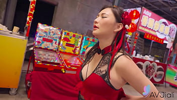 Mio’s Steamy Night Market Encounter Leaves Her Moaning Under The Neon Lights.