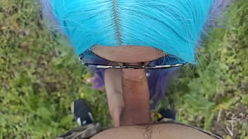 A Brazen Student Gives A Sloppy Public Blowjob In The Park
