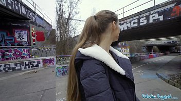 Public Agent Kinuski Gets Railed By A Massive Spanish Stud In A Steamy Outdoor Tunnel Encounter