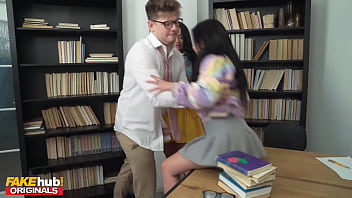 Study Room Threesome: Petite Daphne Klyde And Italian Beauty Maria Wars Drenched In Cum After Squirting Hardcore Orgasms