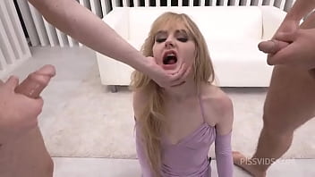 Triple-stuffed Gangbang Whore Gushes Rivers Of Ecstasy As Massive Cocks Flood Her Holes Before Drenching The Cheering Crowd.