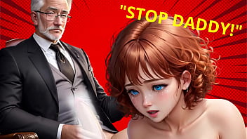 Step-grand-daddy’s Thick Cock Erupts In The Virgin Teen’s Mouth After School Hours In The Principal’s Office.